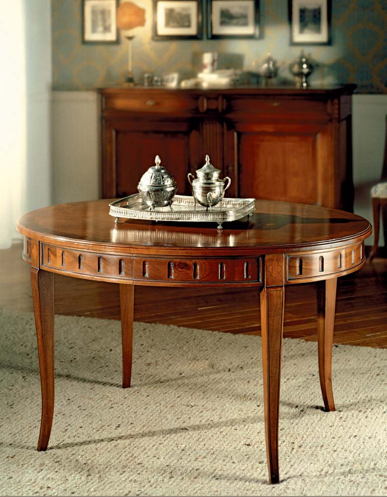Tavolo ovale allungabile con 3 prolunghe - Art. 150