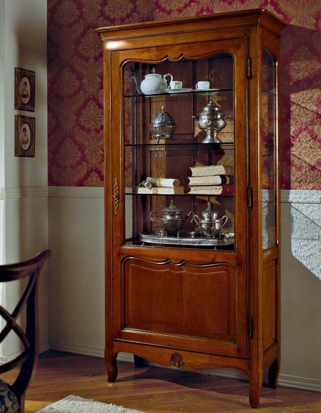Argentiera classica in stile provenzale realizzata ad una anta a vetro soffiato - Art. 638